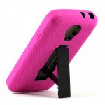 Wholesale LG Volt LS740 Armor Hybrid Stand Case (Hot Pink Black)